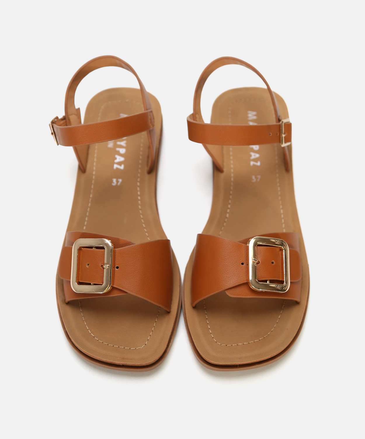 Sandalia plana hebilla image number null